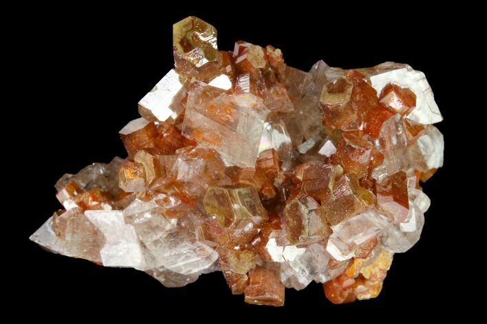 Vanadinite and Calcite Crystal Association - Apex Mine, Mexico #165320